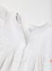 Baby girl outfit with 100% white cotton top and denim shorts_3