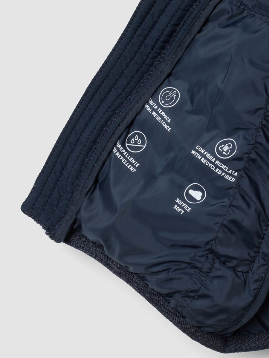 Giacca Ultralight blu trapuntata con cappuccio per bimbo_2
