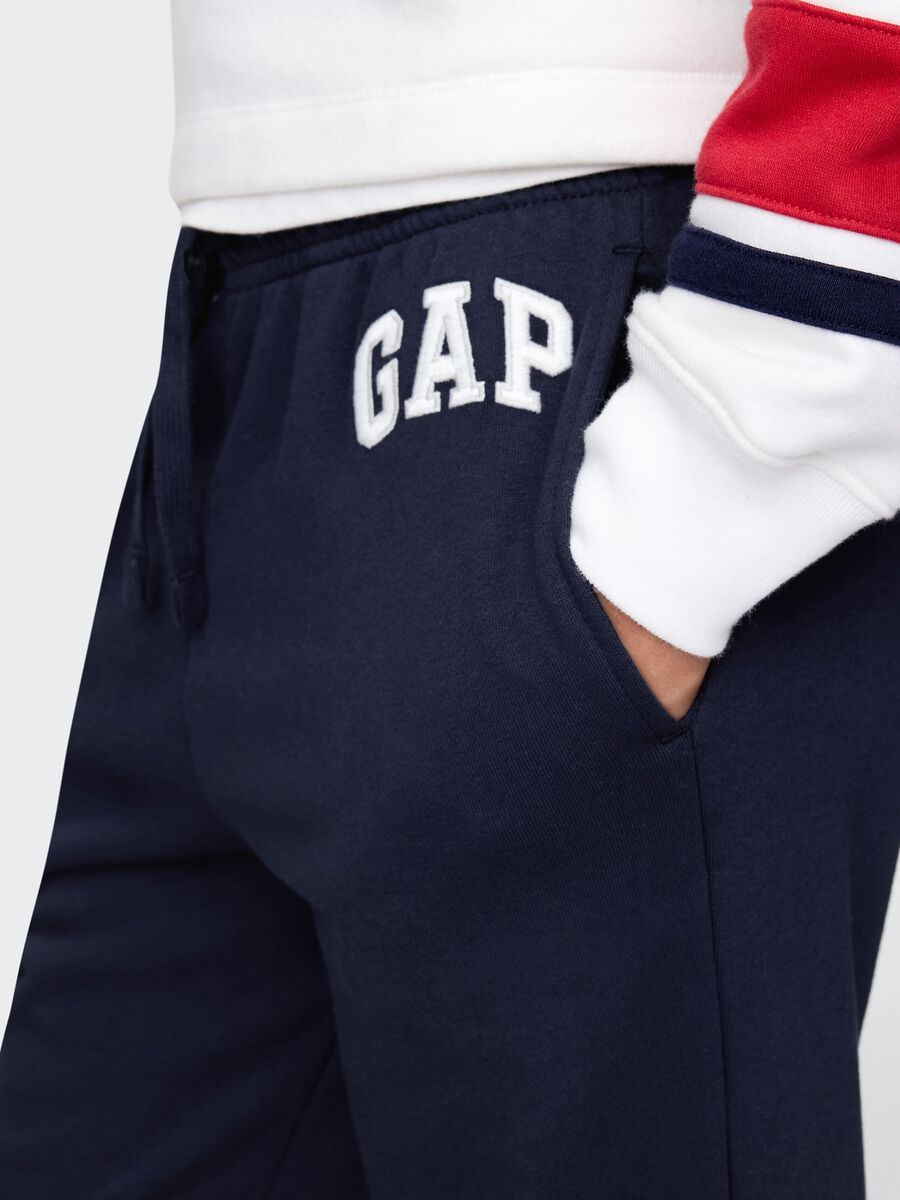 GAP Kids navy blue cotton-blend trousers_3