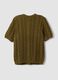 Green cable-knit pure cotton cardigan, regular fit_6