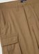 Brown pure cotton regular-fit cargo shorts_5