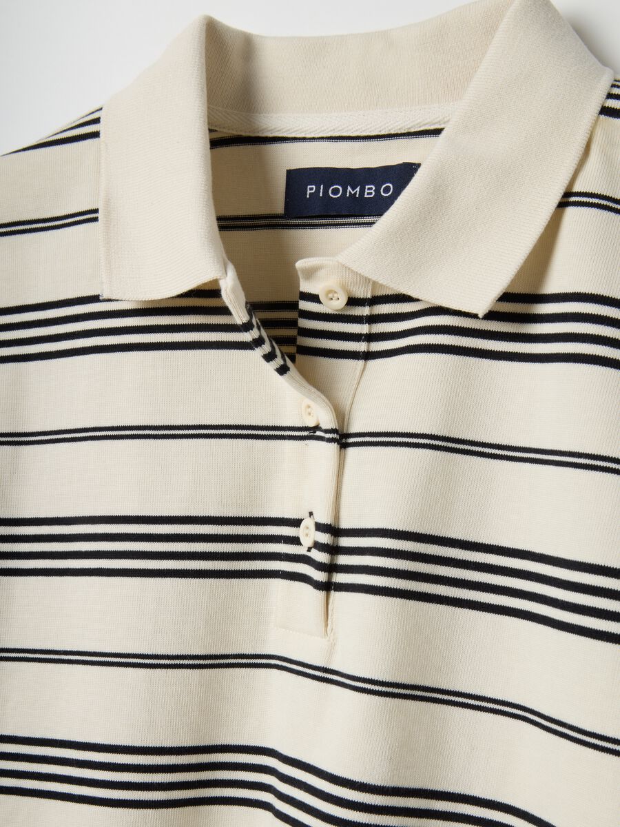 Regular fit multicolour striped pure cotton polo_5