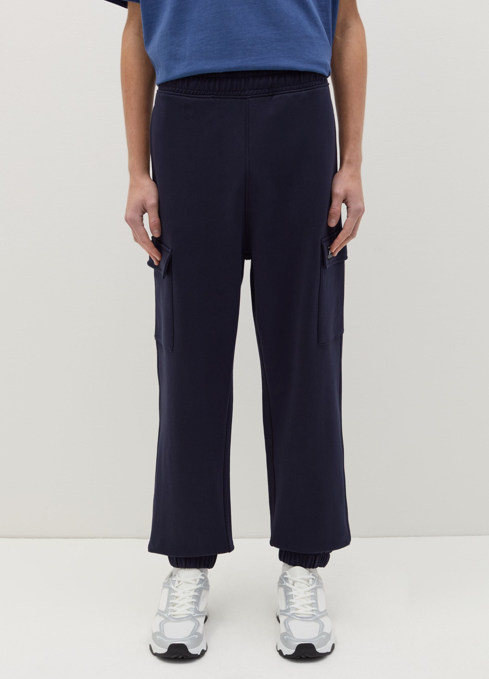Cargo joggers with elasticated trims