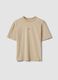 Beige pure cotton short-sleeve boys&rsquo; T-shirt, oversized fit_3