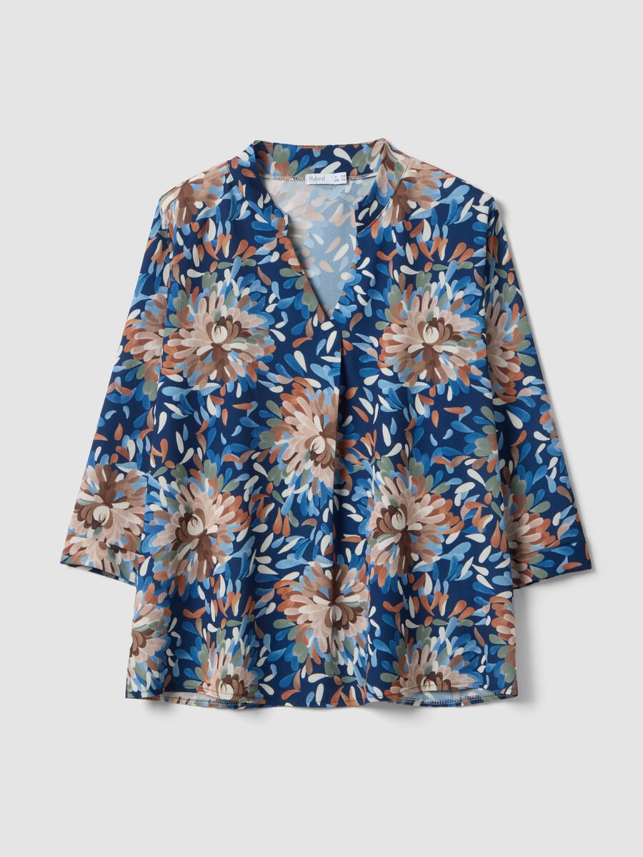 Multicolour long-sleeve top with floral pattern, regular fit_4