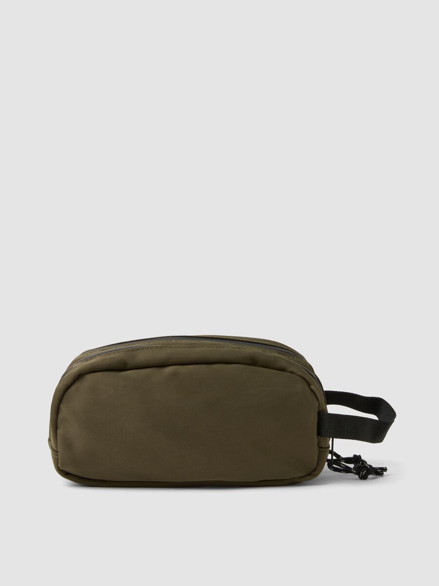 Beauty case verde con tasca frontale con zip_2