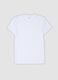 White stretch modal crew-neck T-shirt_0