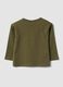 Green organic cotton T-shirt with puppy print for baby boy_1