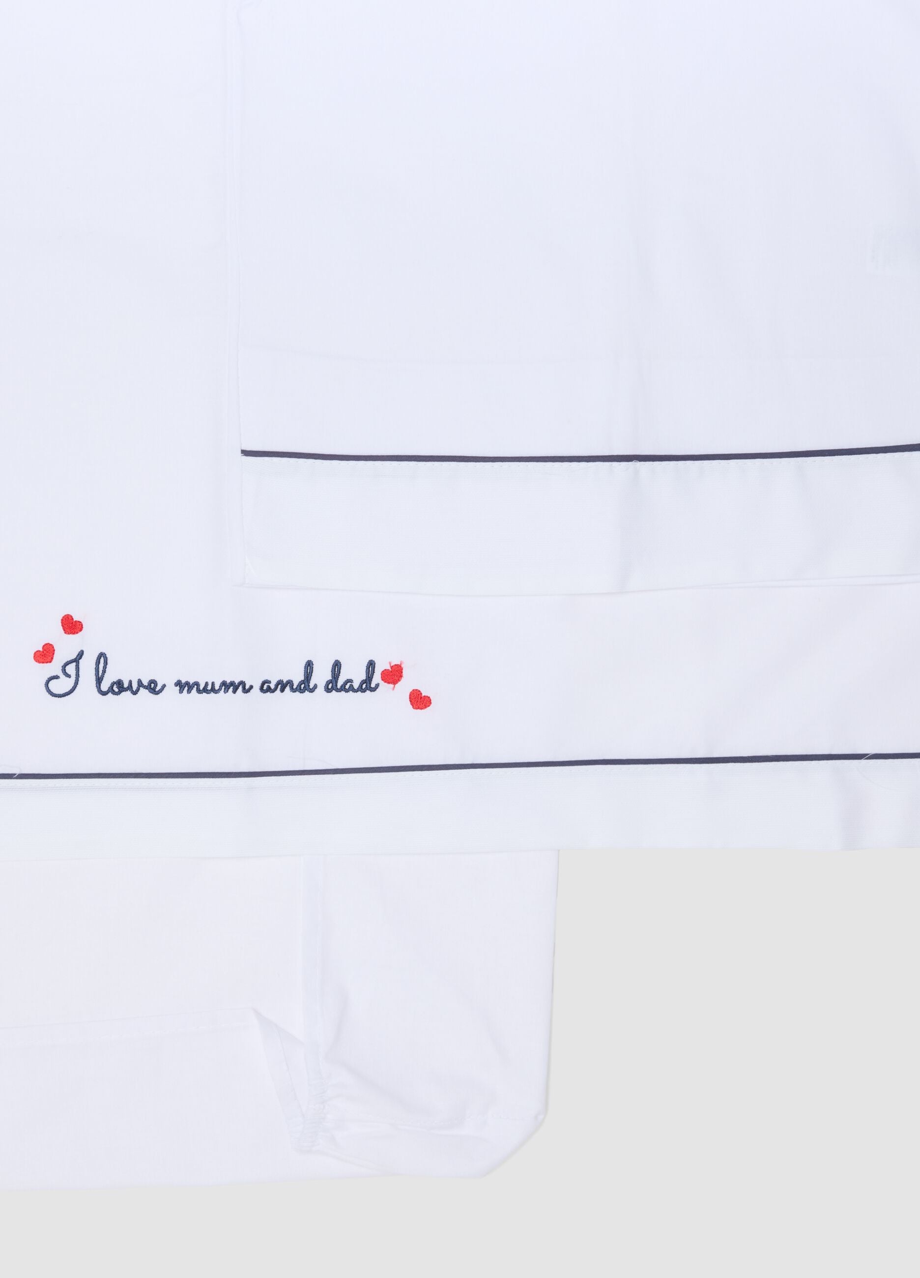 White pure cotton sheet for crib and cot bed