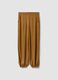 Brown pure viscose trousers with elasticated cuffs, regular fit_4