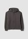 Grey organic cotton zip-up hoodie for boys, relaxed fit_0