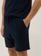 Blue cotton-blend pyjama shorts, regular fit_3