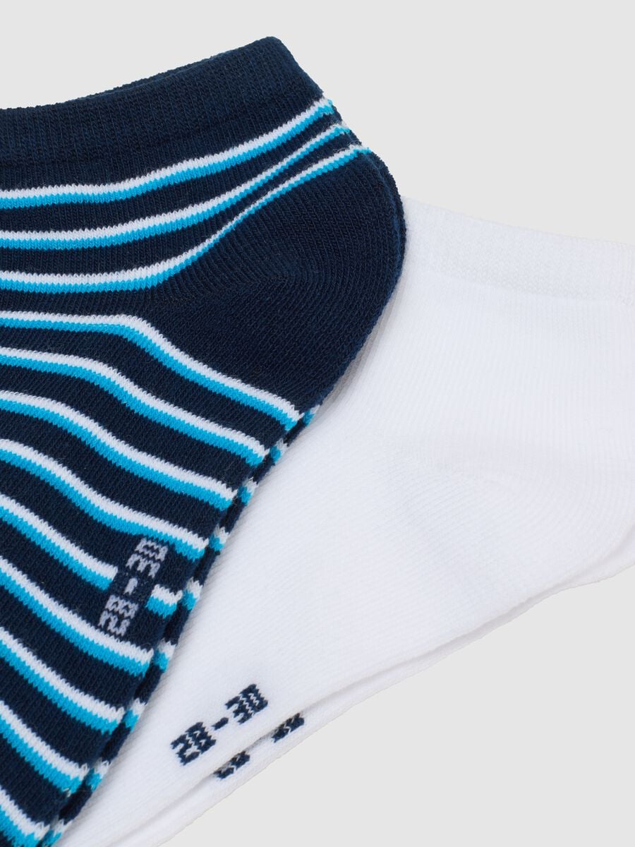 Multicolour organic cotton blend kids' sock tripack_1