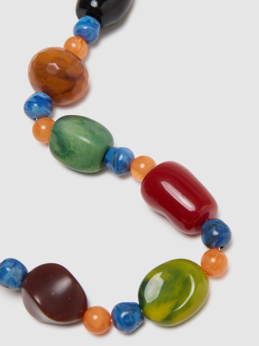 Multicolour resin necklace with adjustable clasp_2