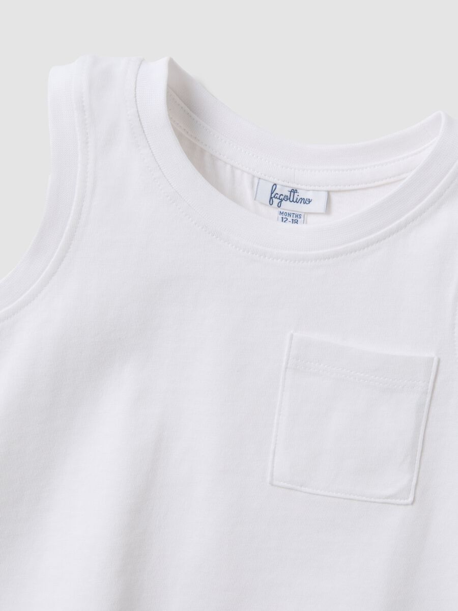 Bipack di tank top azzurro in puro cotone_3