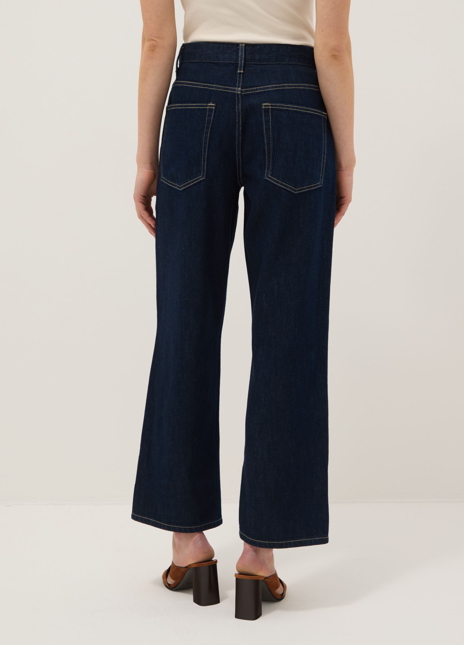 Pure cotton blue baggy fit jeans
