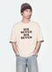 White pure cotton T-shirt with Six Seven front print, boxy fit_0