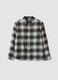 Brown checked pure cotton shirt_3