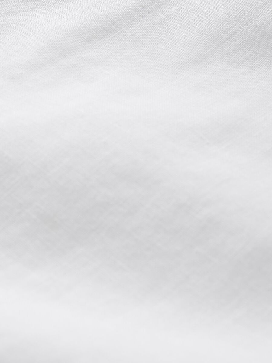 White Short-Sleeve Linen and Cotton Shirt by Gap_4