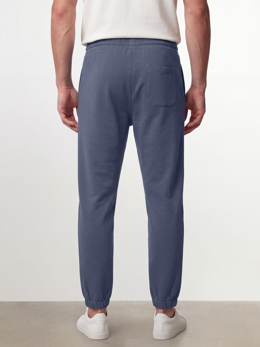 Pantaloni jogger grigi in misto cotone regular fit_2