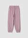 Pink pure cotton girls&rsquo; jogger trousers, regular fit_0