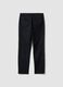 Black slim-fit chino trousers in lyocell and stretch cotton_6