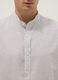 Multicolour striped shirt with mandarin collar in linen-cotton blend regular fit_4