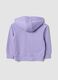 Felpa viola con cappuccio in puro cotone organico con stella regular fit per bimba_1