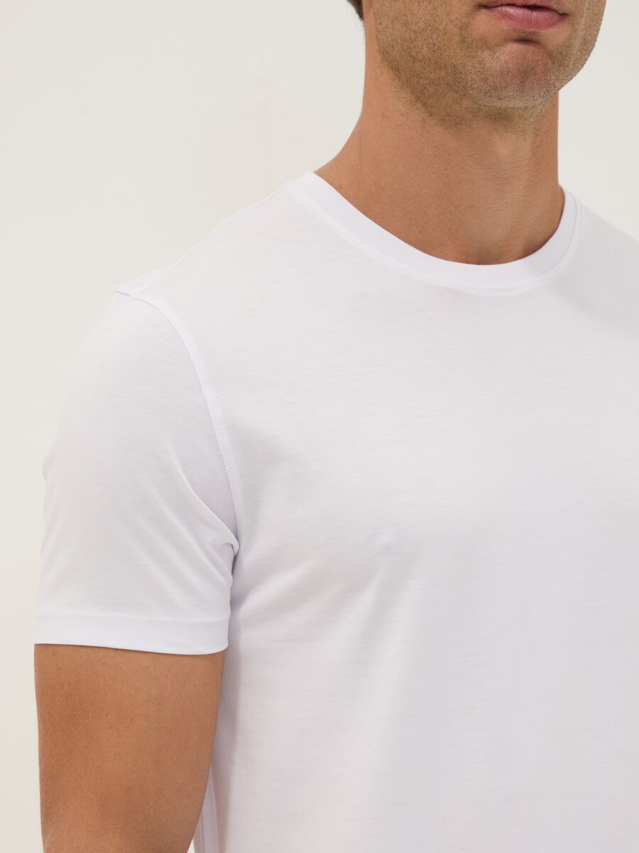 White Supima cotton crew-neck T-shirt, regular fit_1
