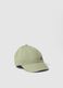 Green pure cotton baseball cap for children with embroidery_0
