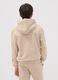 Beige pure cotton hoodie with New York print for boys_2