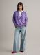Multicolour Lyocell blend shirt, regular fit, deep V_1