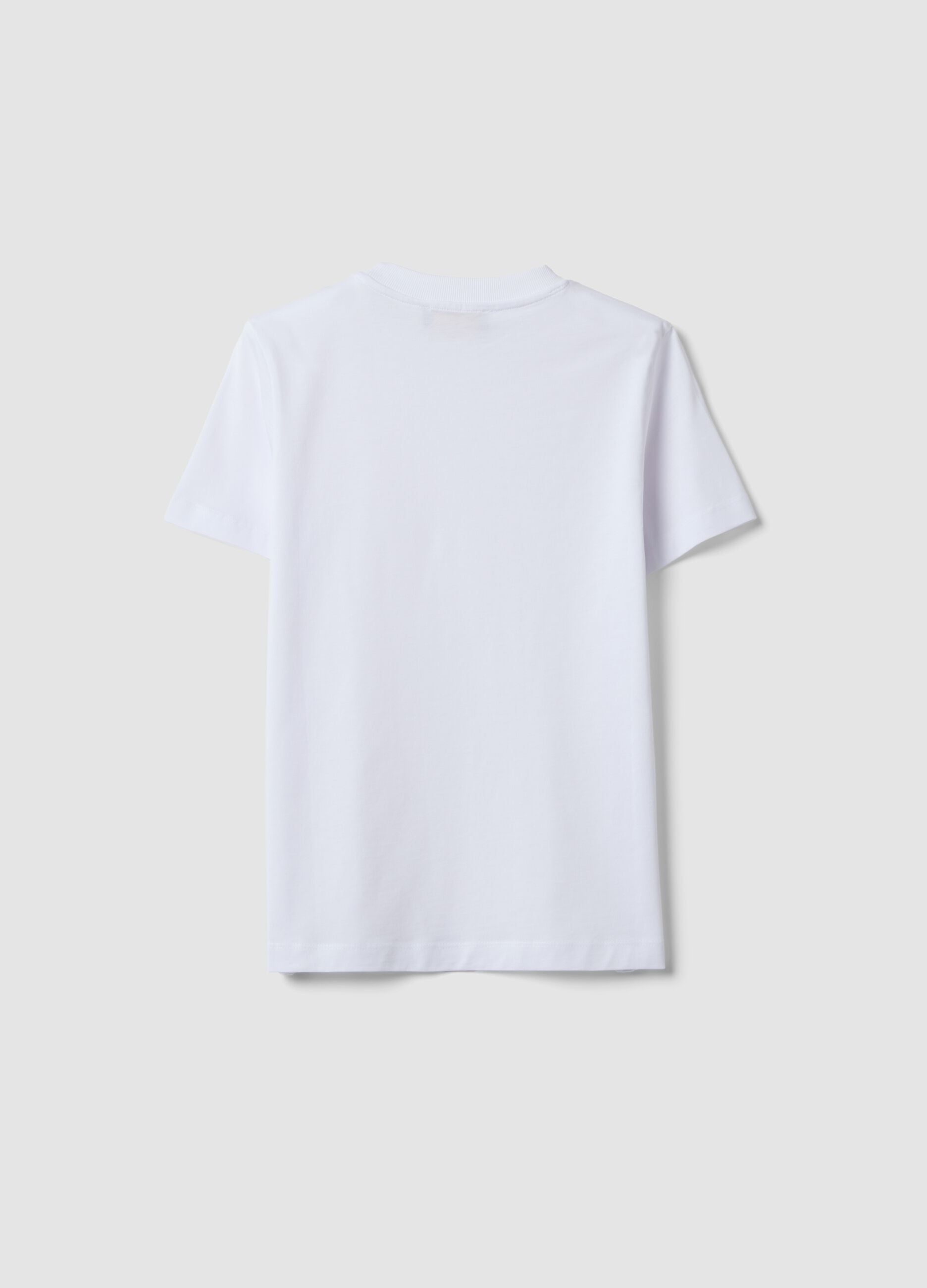 White short-sleeve regular-fit Supima cotton T-shirt