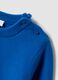Blue pure cotton button jumper, regular fit, for baby boy_2