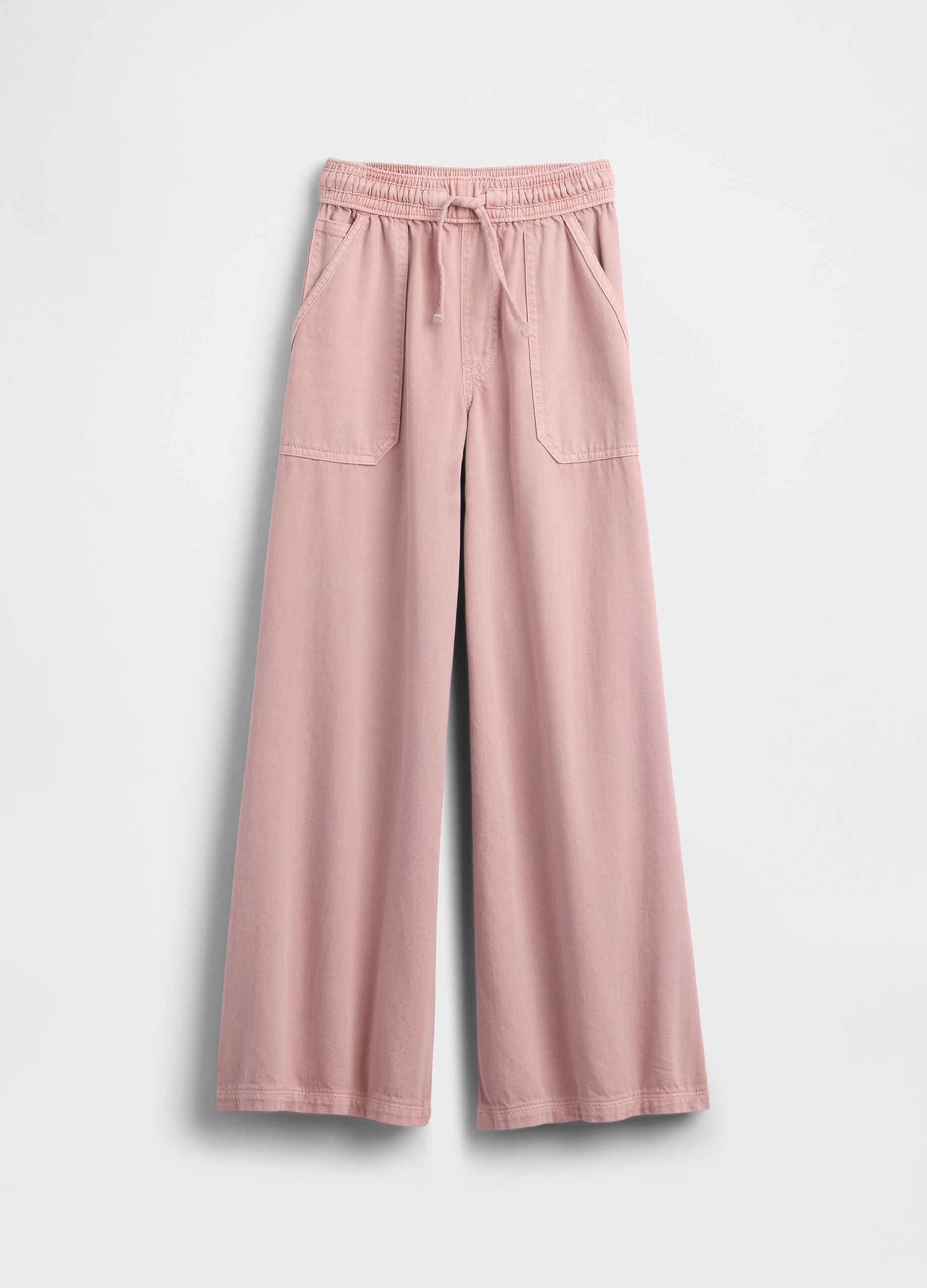 Pure cotton wide-leg trousers