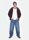 Blue denim jeans in pure cotton, loose fit_0