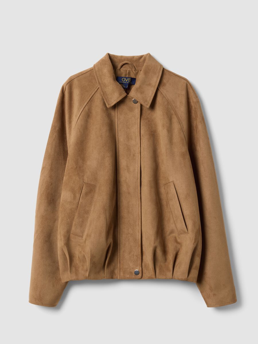 Beige regular-fit jacket with zip and buttons_4