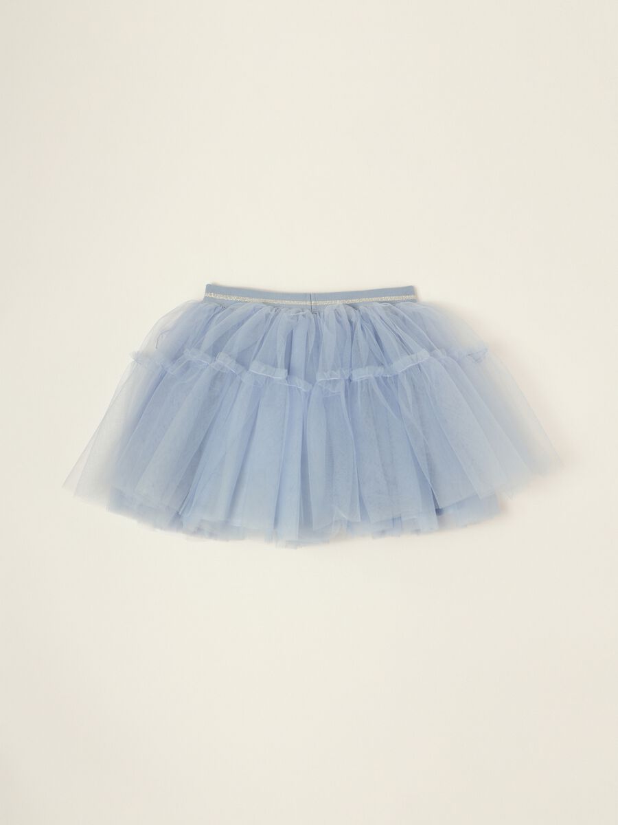Blue tulle skirt for baby girl_2