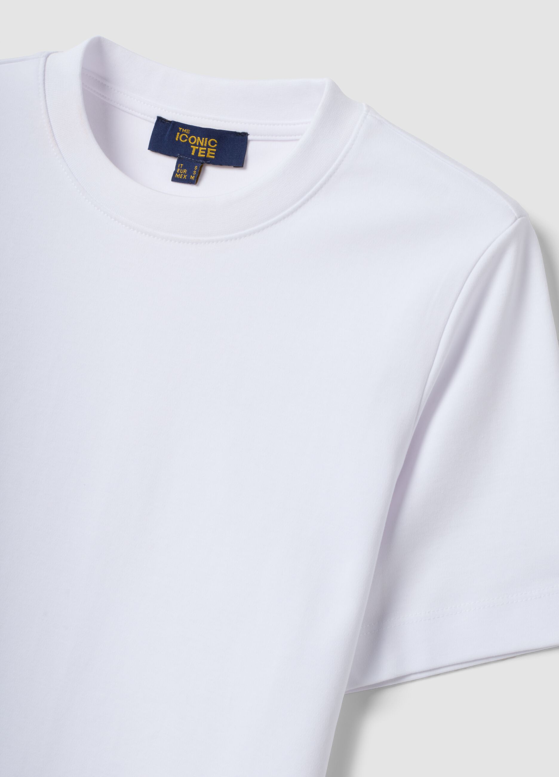 The Iconic Tee relaxed fit white pure cotton short-sleeved T-shirt