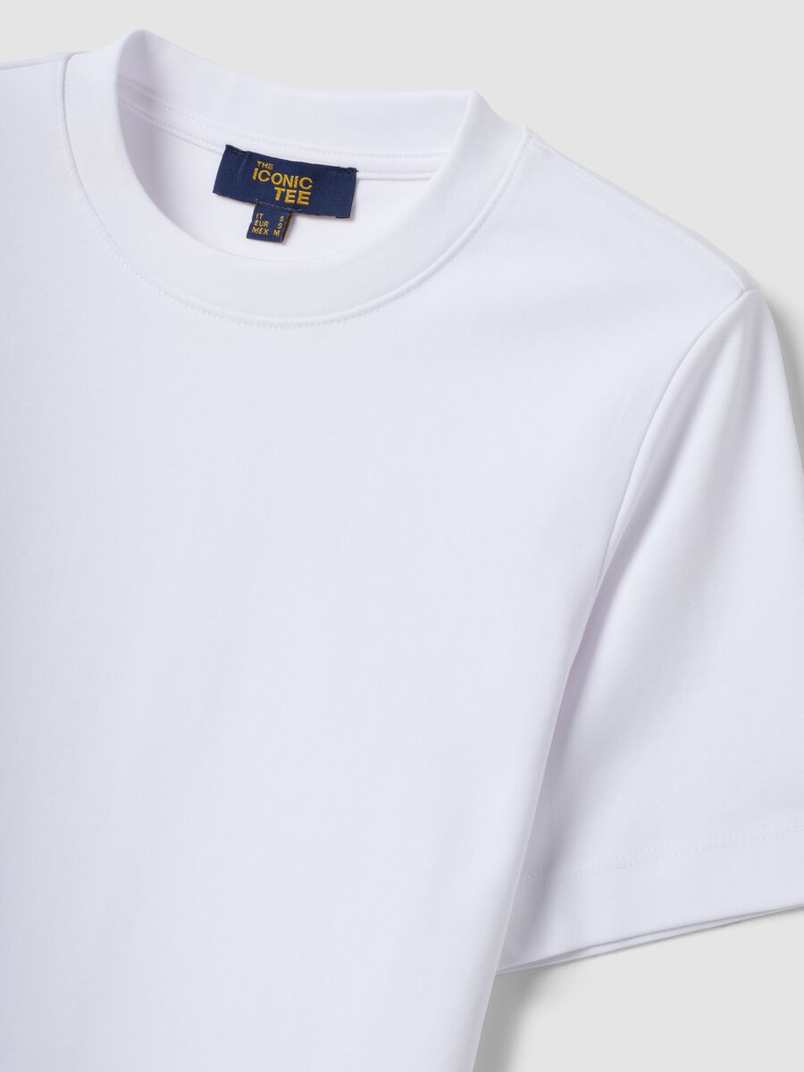 The Iconic Tee relaxed fit white pure cotton short-sleeved T-shirt_6