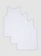 Three-pack of white organic cotton vests_5