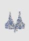 Blue floral stretch-fabric triangle bikini top_4