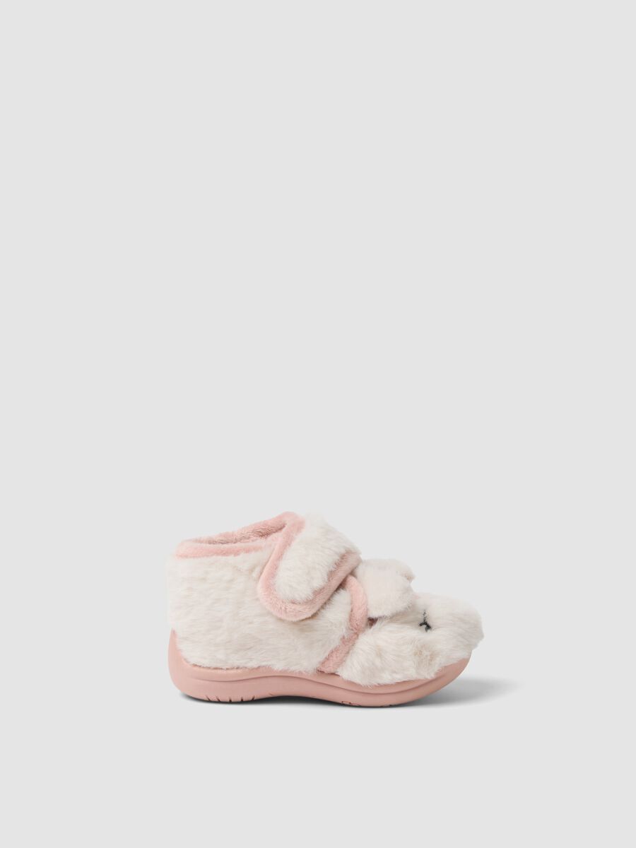 Pink animal motif slippers for baby girls and toddlers_0