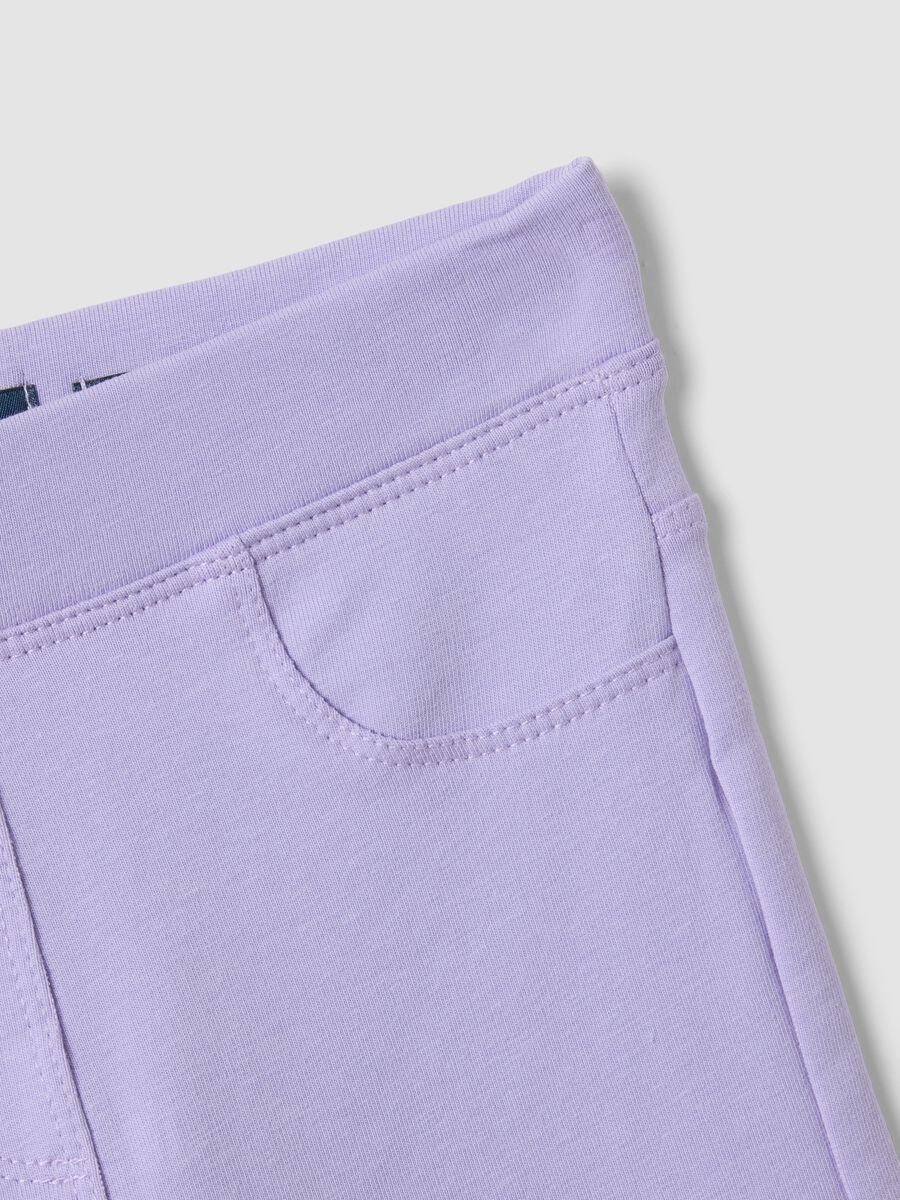 Purple organic cotton flared trousers_2