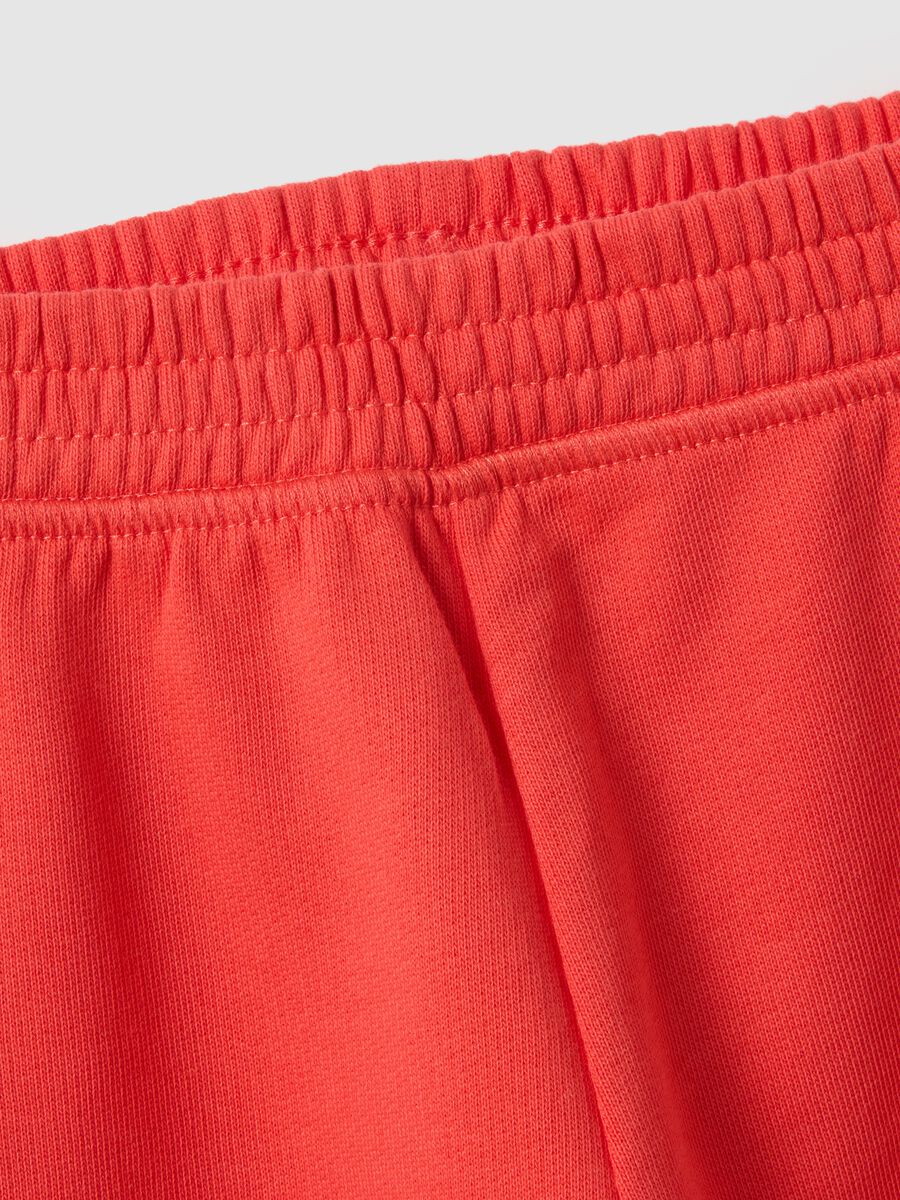 Pantaloni jogger arancioni da bimba in puro cotone regular fit_2