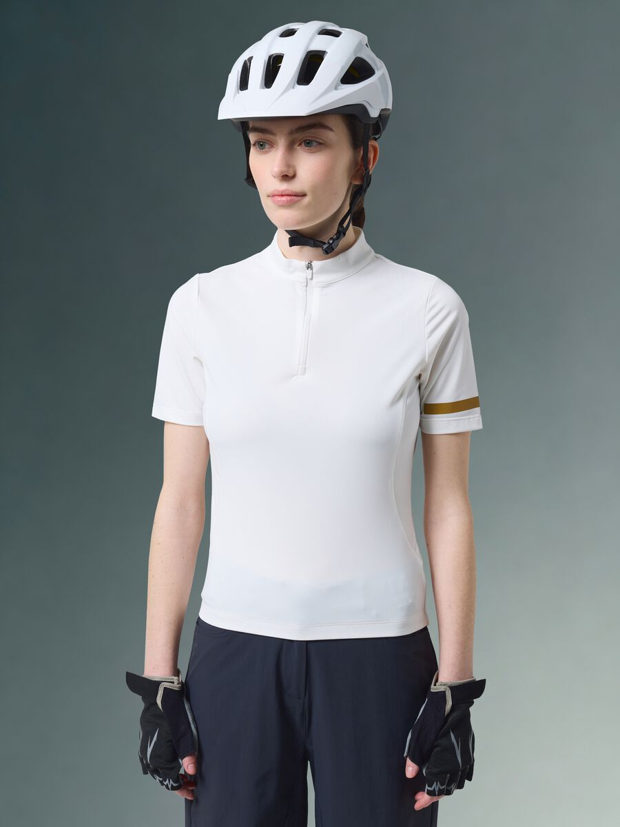 White ALTAVIA BIKE technical stretch T-shirt_0