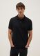 Black pure cotton polo shirt, regular fit_0