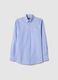 Multicolour striped cotton blend shirt with regular fit_4