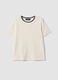 Beige stretch viscose crew-neck T-shirt_4