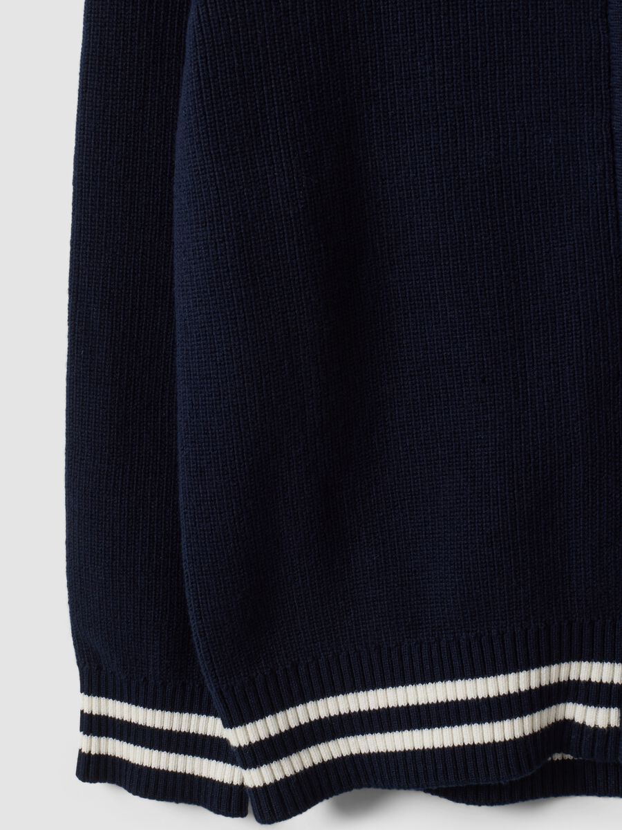 Blue pure cotton regular-fit cardigan for boys_3